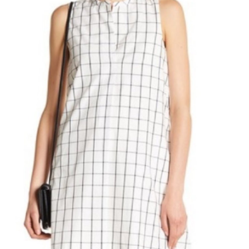 Madewell Grid Pattern Sleeveless Dress 100% cotton